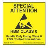 Label,CLASS 0,Permanent Adhesive,ESDDesco